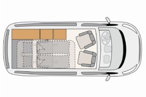Dethleffs Glovean buscamper op basis van Ford Transit Custom